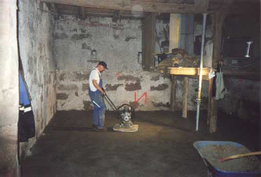 Magerbeton in der Garage