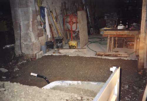 provisorische Garageneinfahrt