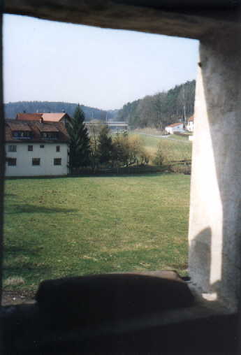 Blick vom Spitzboden nach West